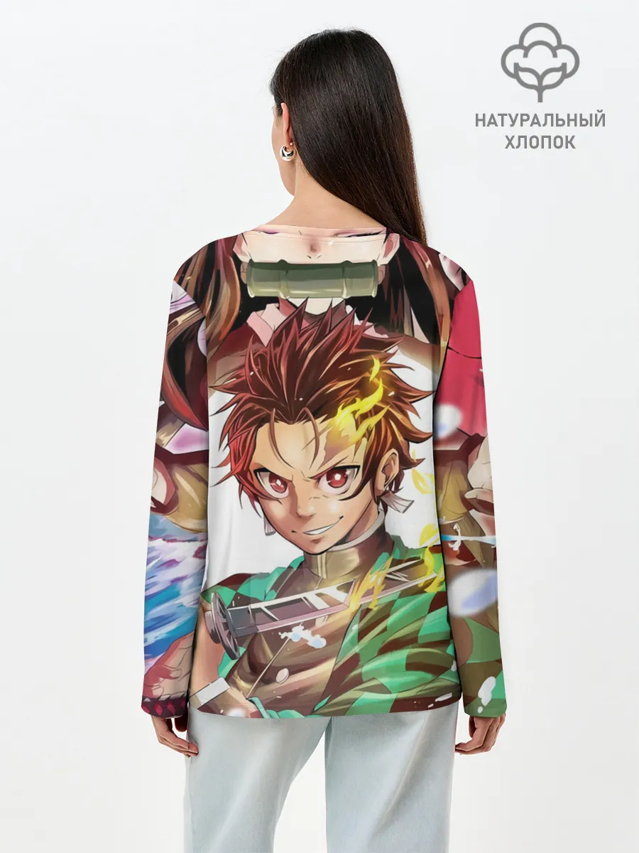 Лонгслив женский. Хлопок / ТАНДЖИРО НЕЗУКО ЗЕНИЦУ / KNY