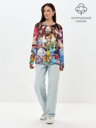 Лонгслив женский. Хлопок / ТАНДЖИРО НЕЗУКО ЗЕНИЦУ / KNY