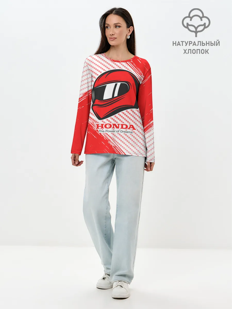 Лонгслив женский. Хлопок / Honda - Strokes