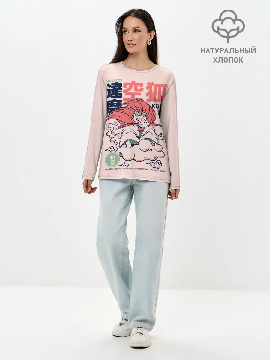 Лонгслив женский. Хлопок / Anime Kuko Demon Yokai