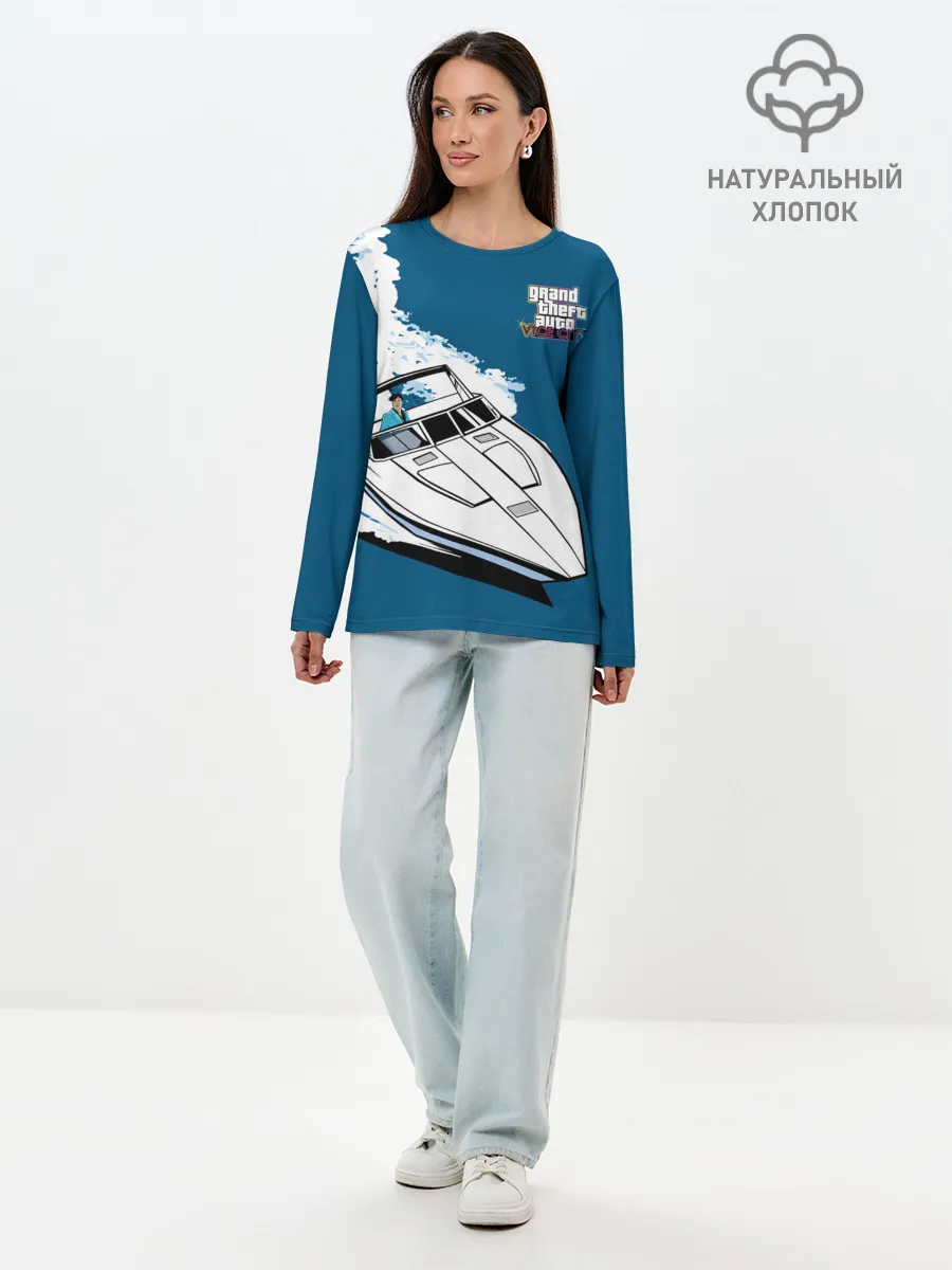 Лонгслив женский. Хлопок / Tommy on board