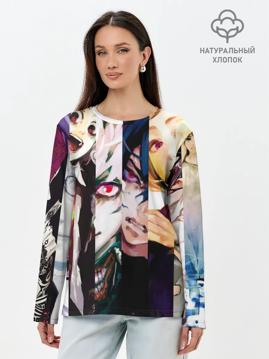 Лонгслив женский. Хлопок / гульи из 20 района