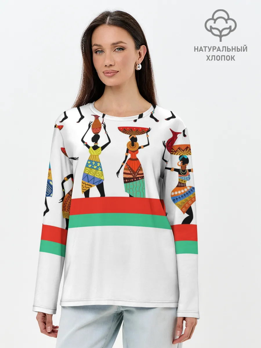 Лонгслив женский. Хлопок / Девушки