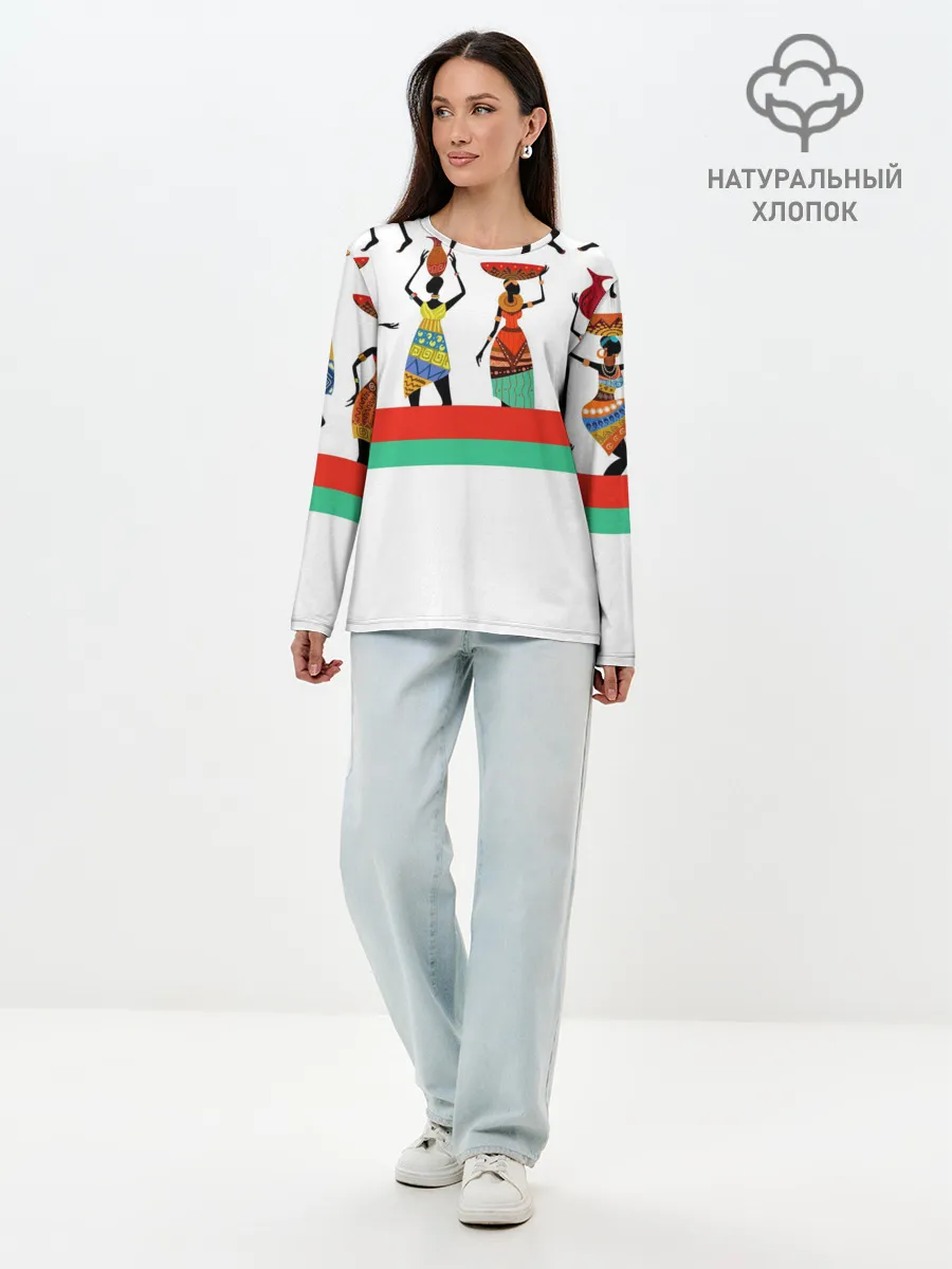 Лонгслив женский. Хлопок / Девушки