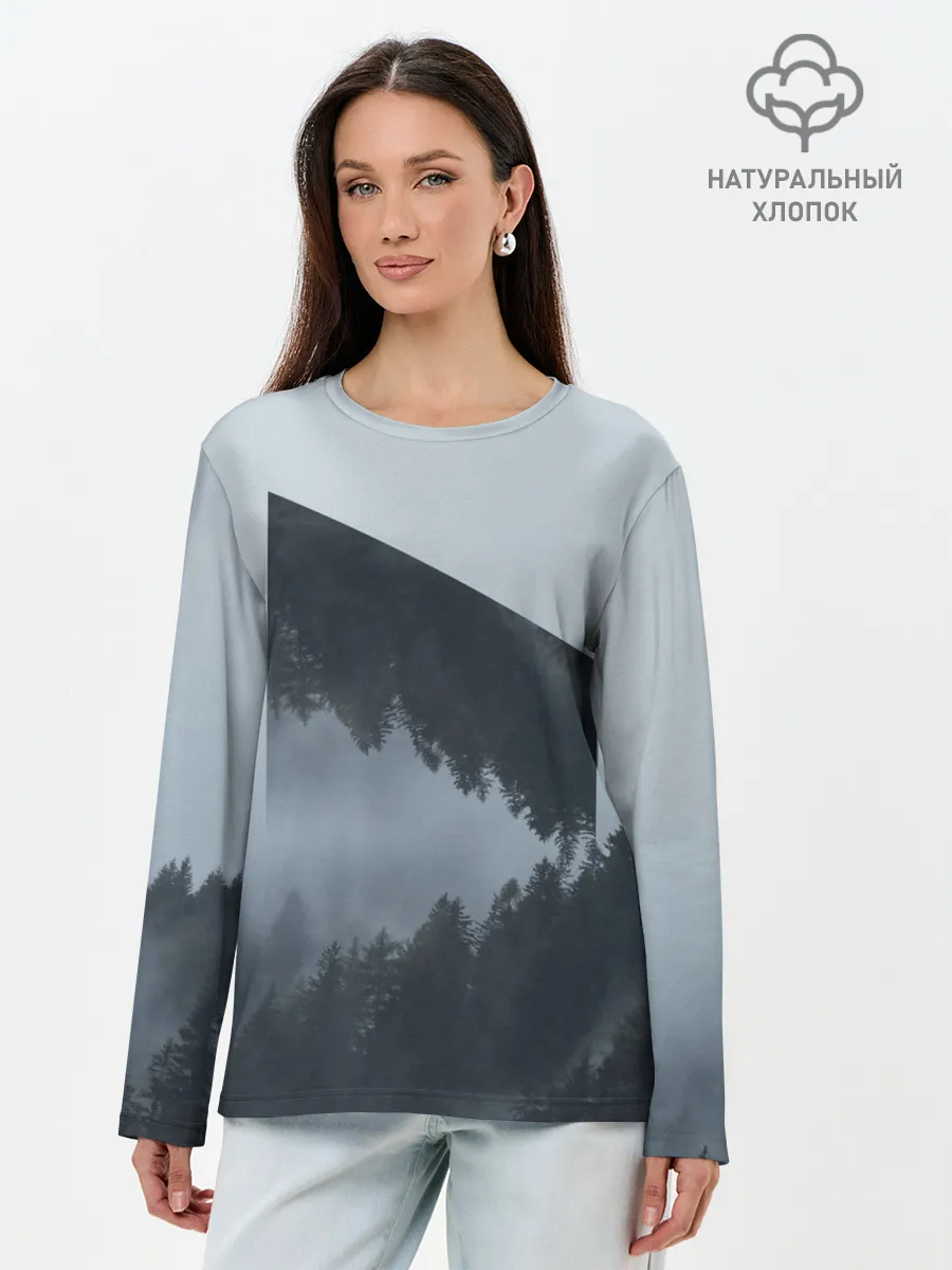 Лонгслив женский. Хлопок / Атмосфера