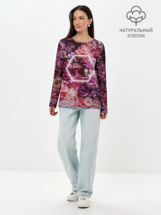Лонгслив женский. Хлопок / ROSE | РОЗЫ