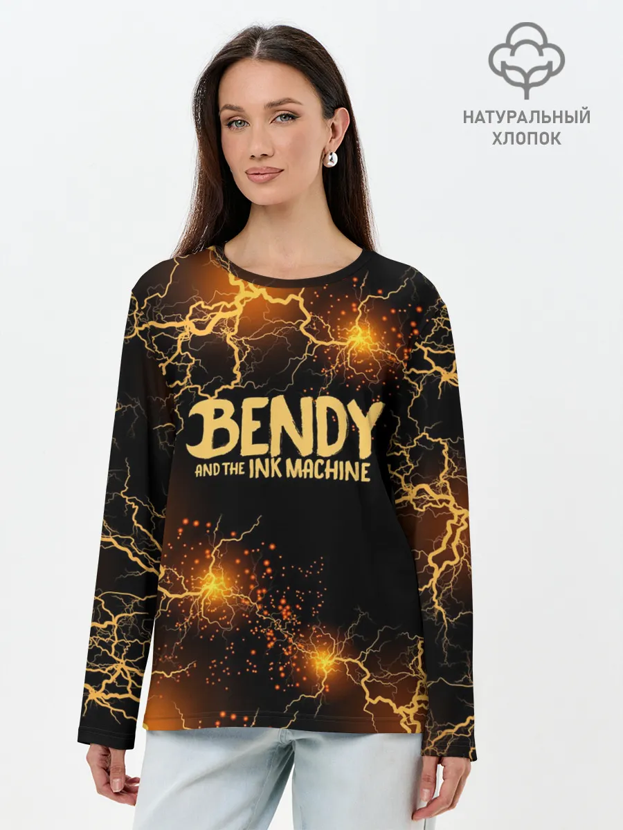 Лонгслив женский. Хлопок / BENDY LOGO