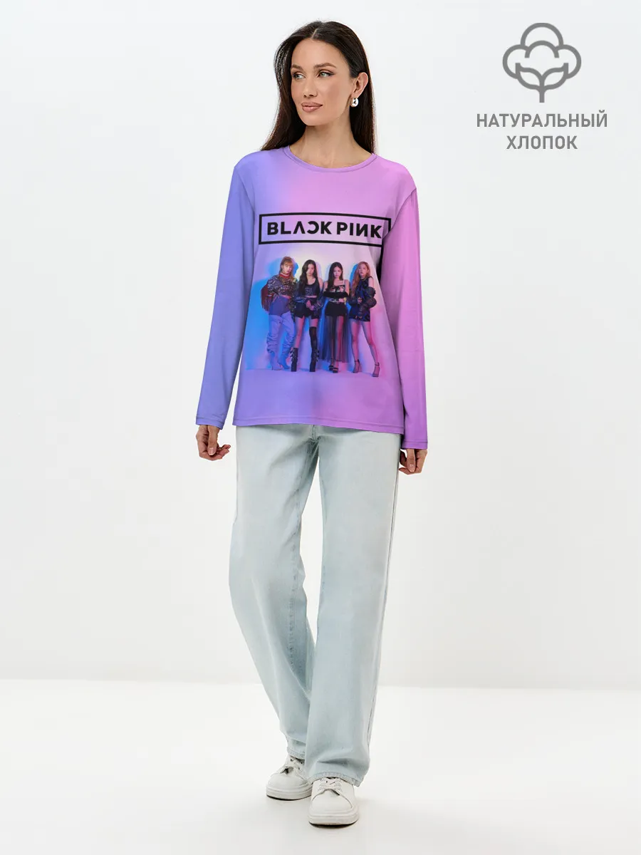 Лонгслив женский. Хлопок / BLACKPINK