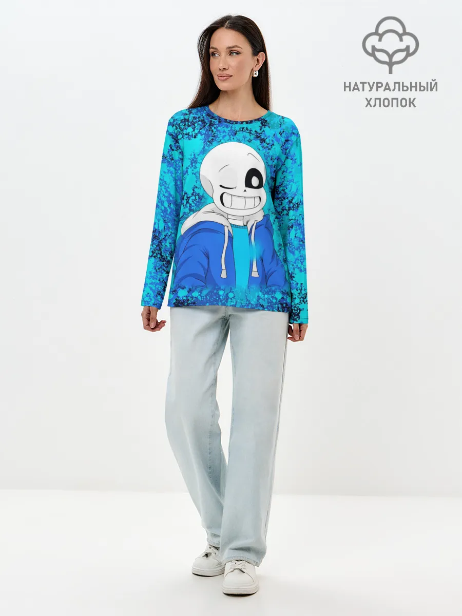 Лонгслив женский. Хлопок / САНС