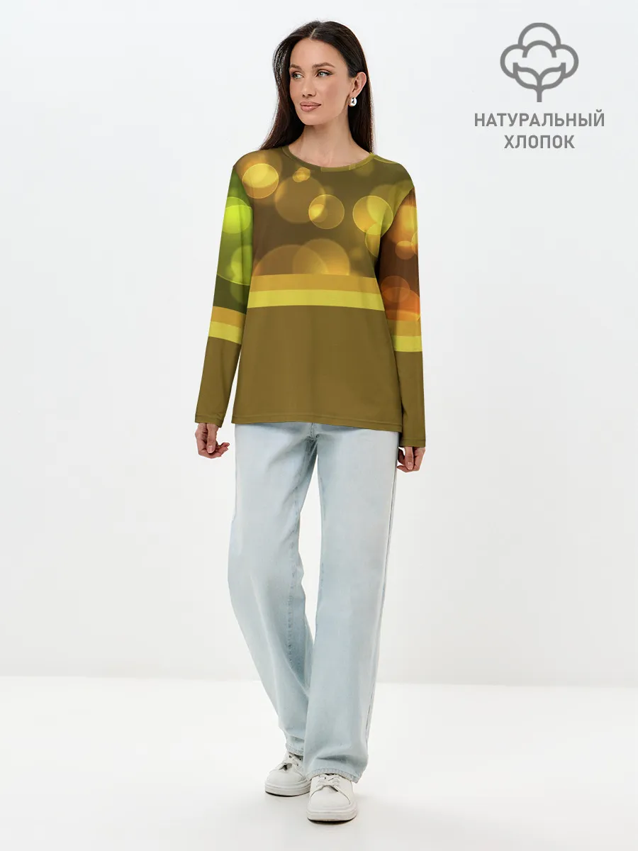 Лонгслив женский. Хлопок / Блики