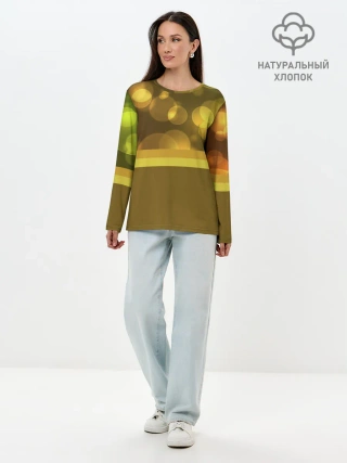 Лонгслив женский. Хлопок / Блики