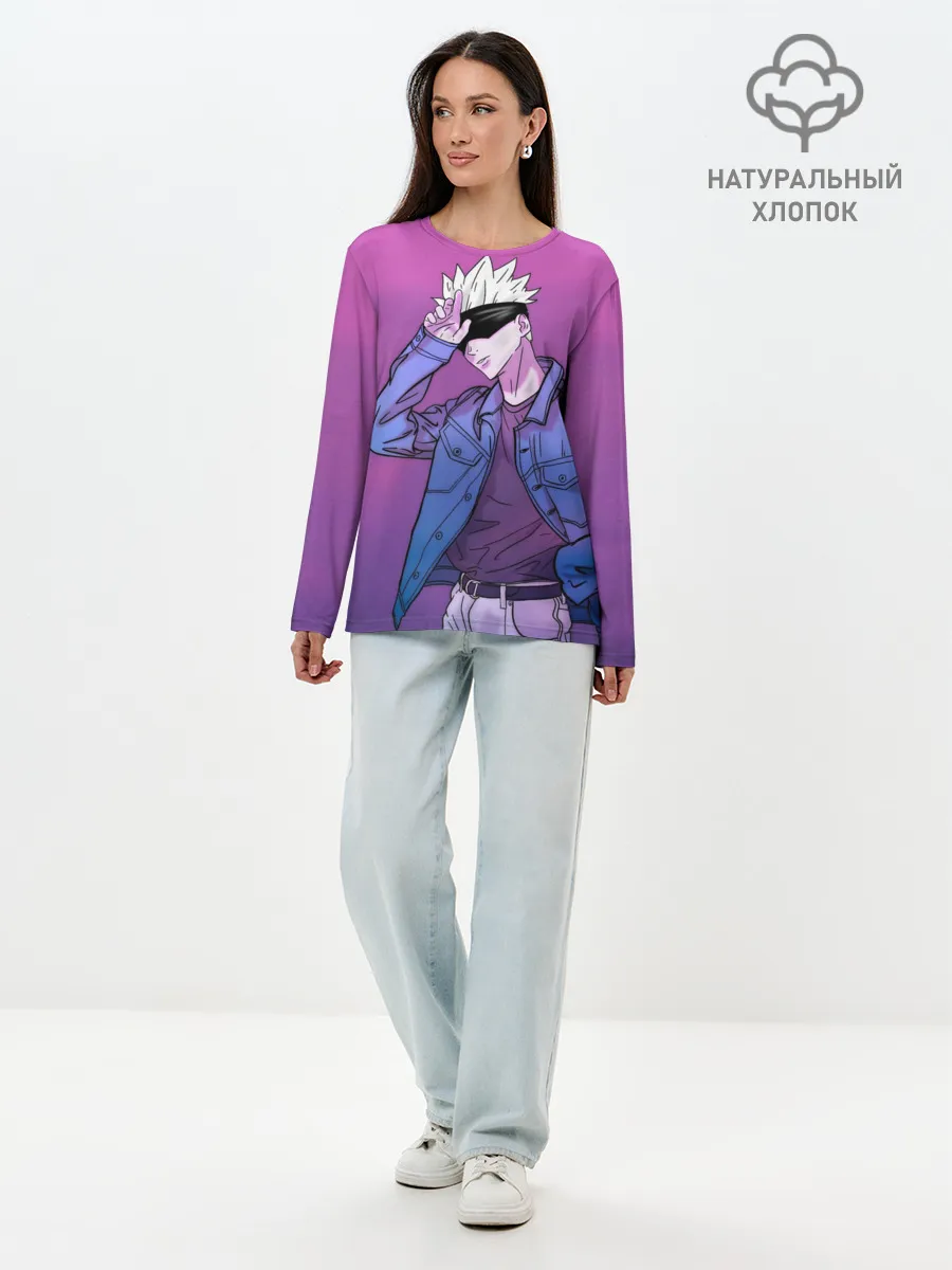 Лонгслив женский. Хлопок / Магическая Битва - С повязкой