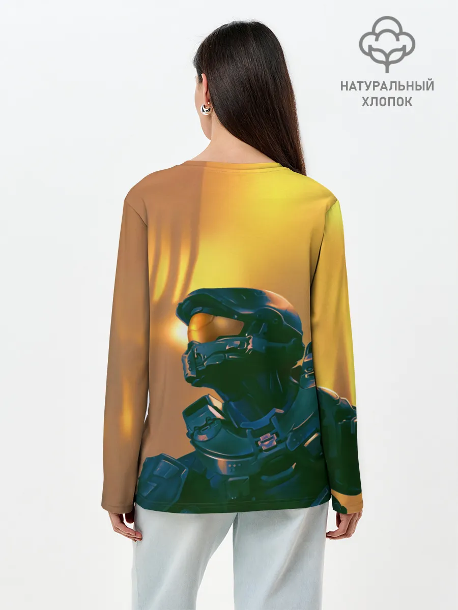 Лонгслив женский. Хлопок / Мастер Чиф | Halo