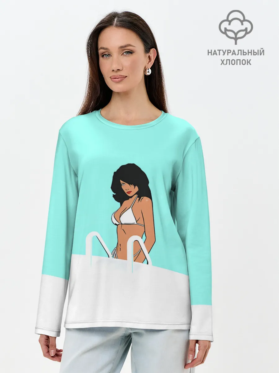 Лонгслив женский. Хлопок / Кэнди Сакс | GTA