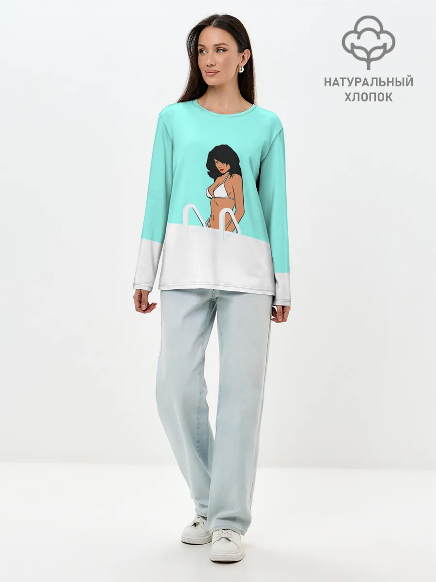 Лонгслив женский. Хлопок / Кэнди Сакс | GTA