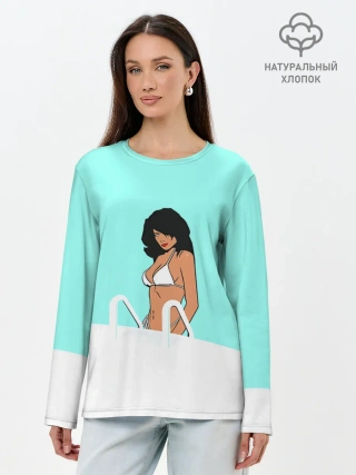 Лонгслив женский. Хлопок / Кэнди Сакс | GTA