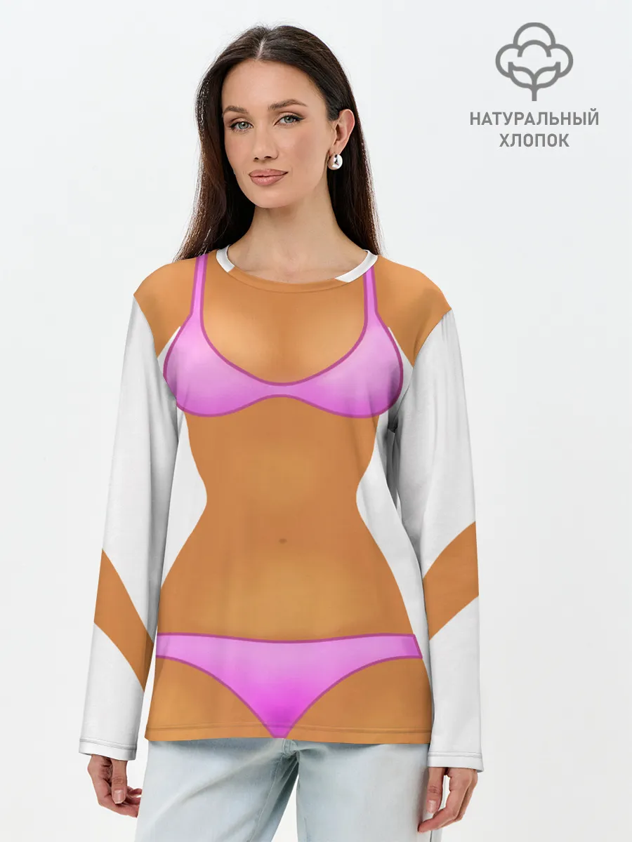 Лонгслив женский. Хлопок / Tanned body