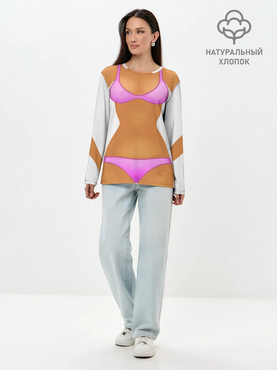 Лонгслив женский. Хлопок / Tanned body