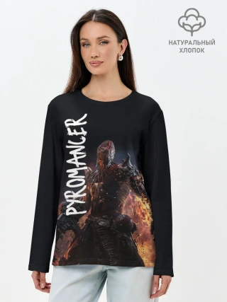 Лонгслив женский. Хлопок / Pyromancer