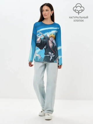 Лонгслив женский. Хлопок / Bleach-Ichigo