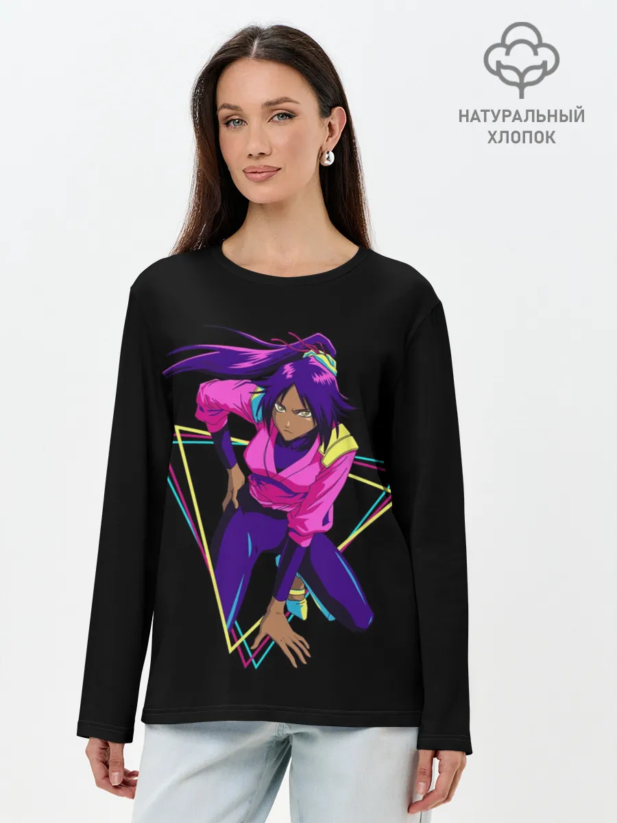 Лонгслив женский. Хлопок / BLEACH - Йоруичи Шихоин