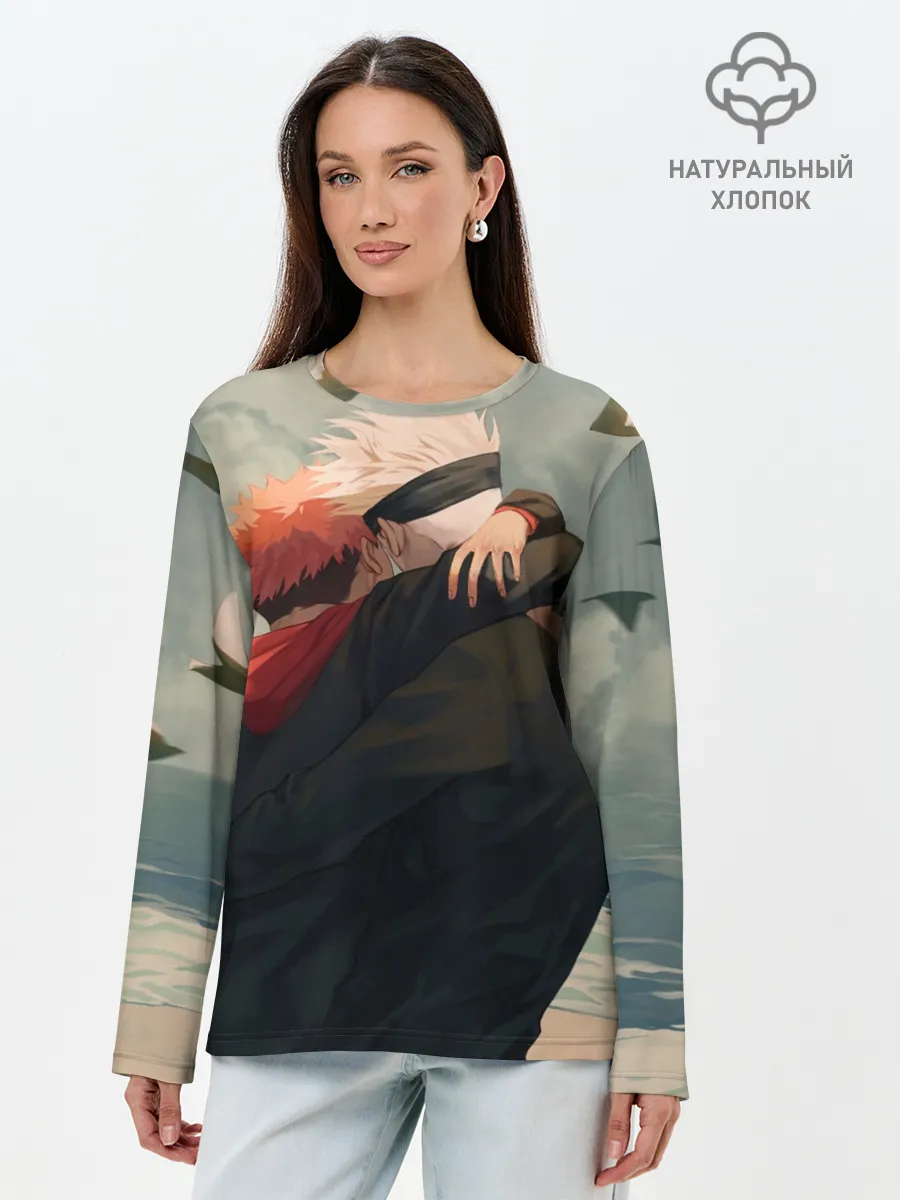 Лонгслив женский. Хлопок / Hug | Jujutsu kai