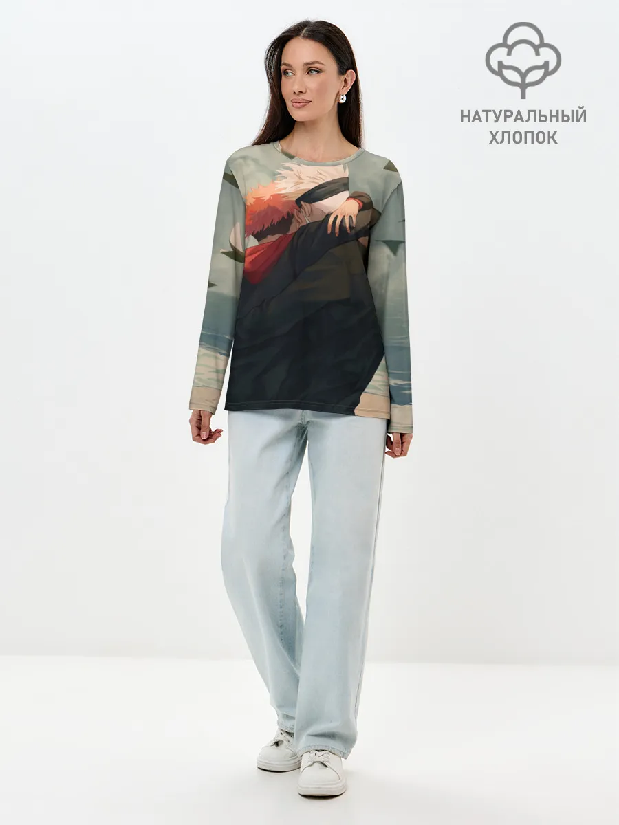 Лонгслив женский. Хлопок / Hug | Jujutsu kai