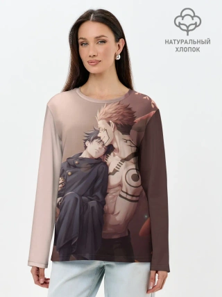 Лонгслив женский. Хлопок / Магическая битва | Jujutsu kai