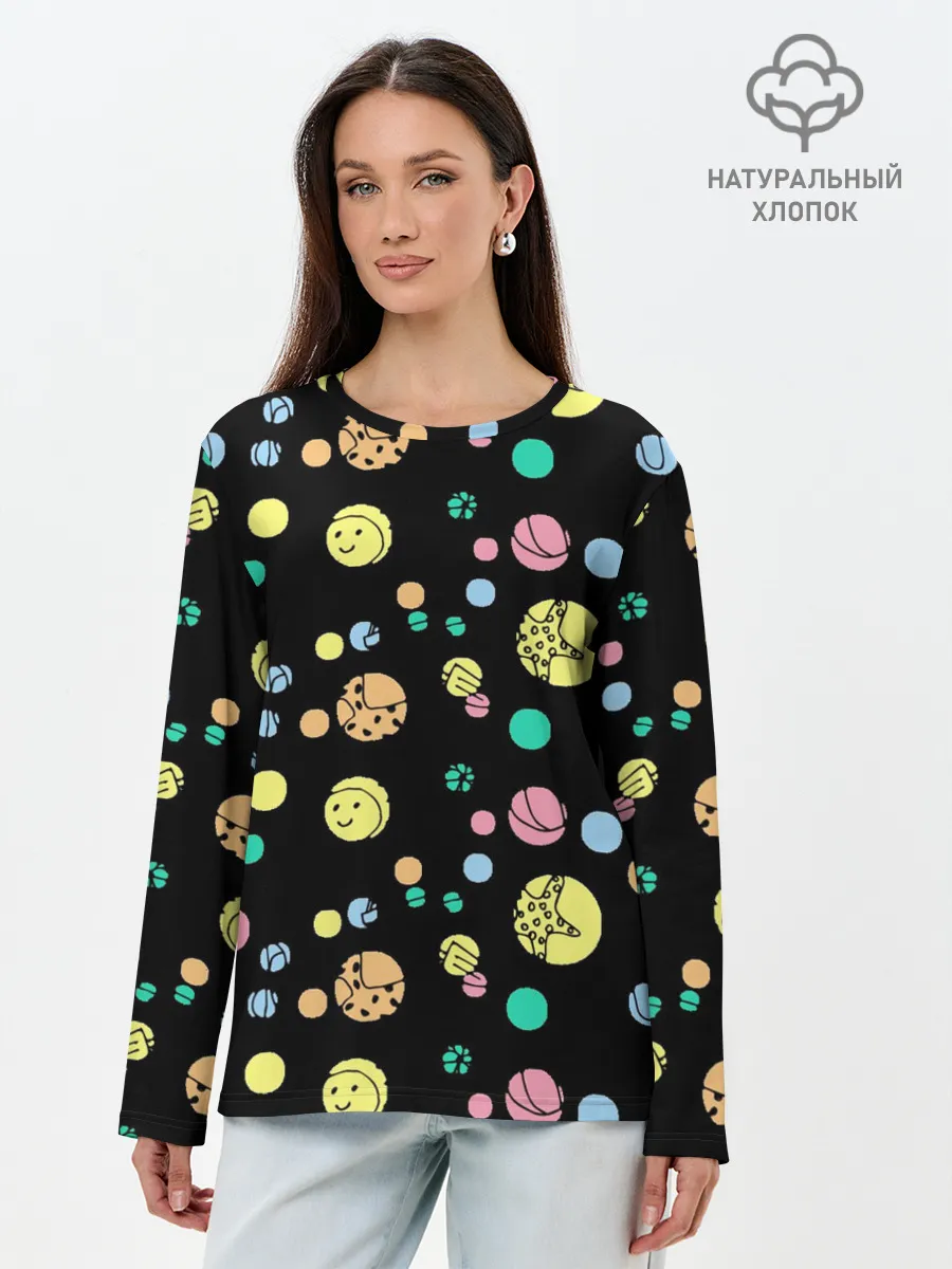 Лонгслив женский. Хлопок / Отдых