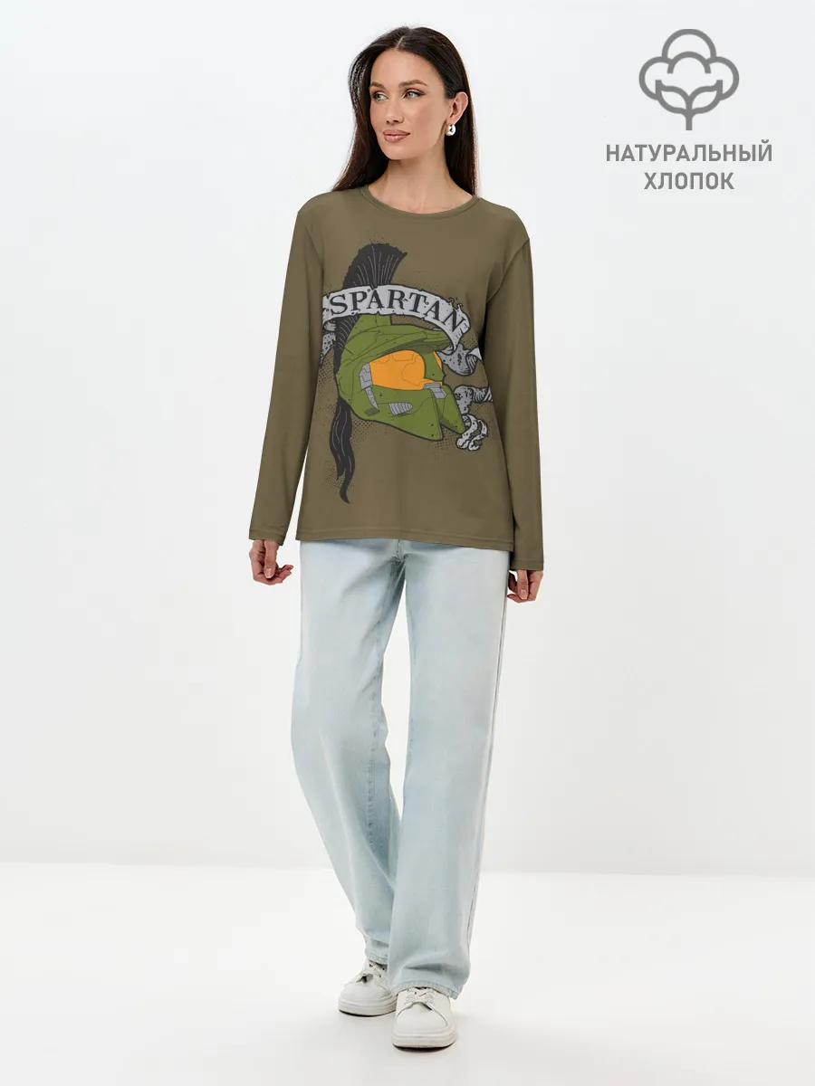 Лонгслив женский. Хлопок / Halo Spartans