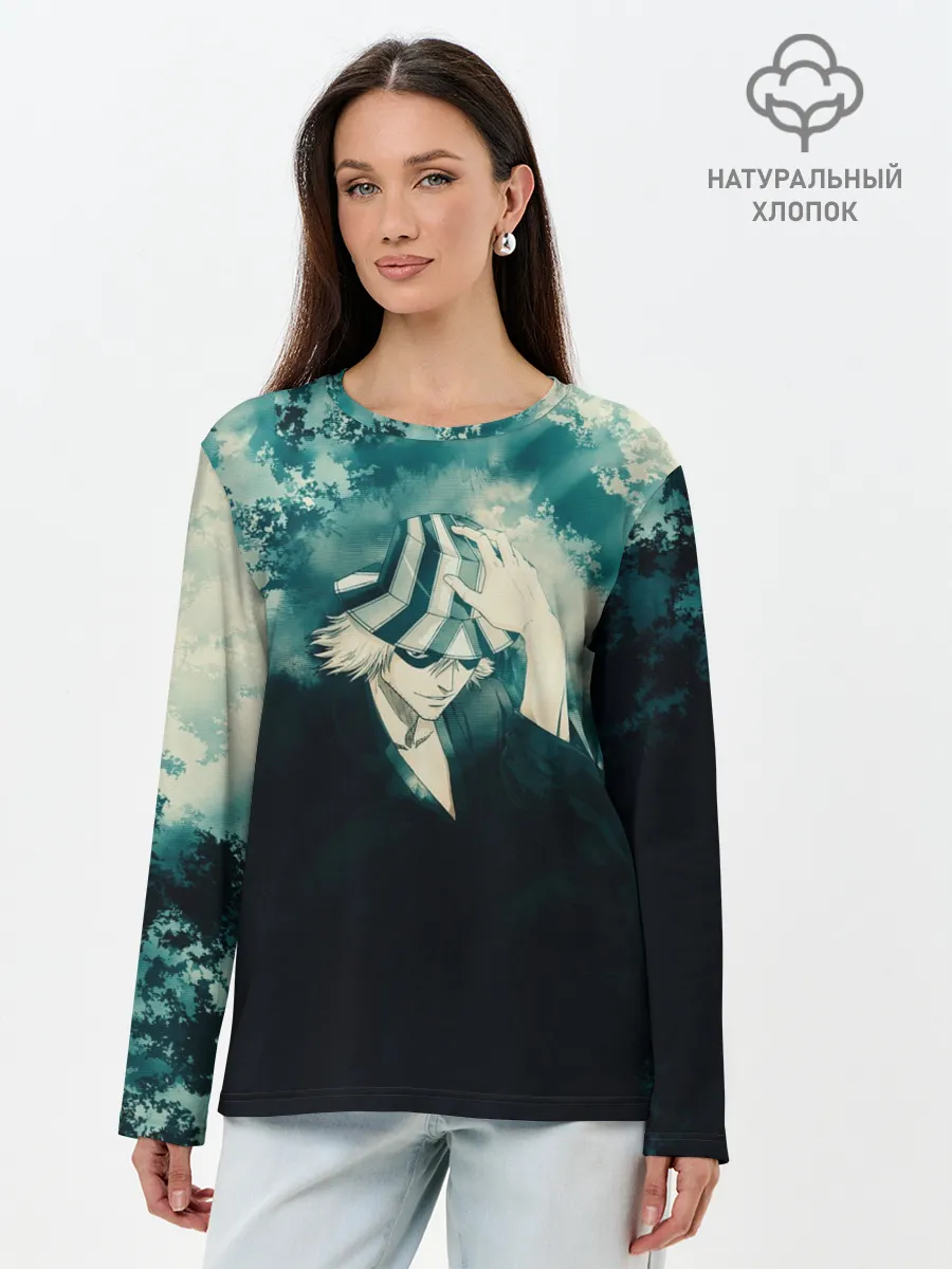 Лонгслив женский. Хлопок / Bleach | Кискэ Урахара
