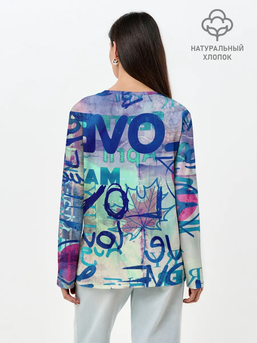 Лонгслив женский. Хлопок / LOVE