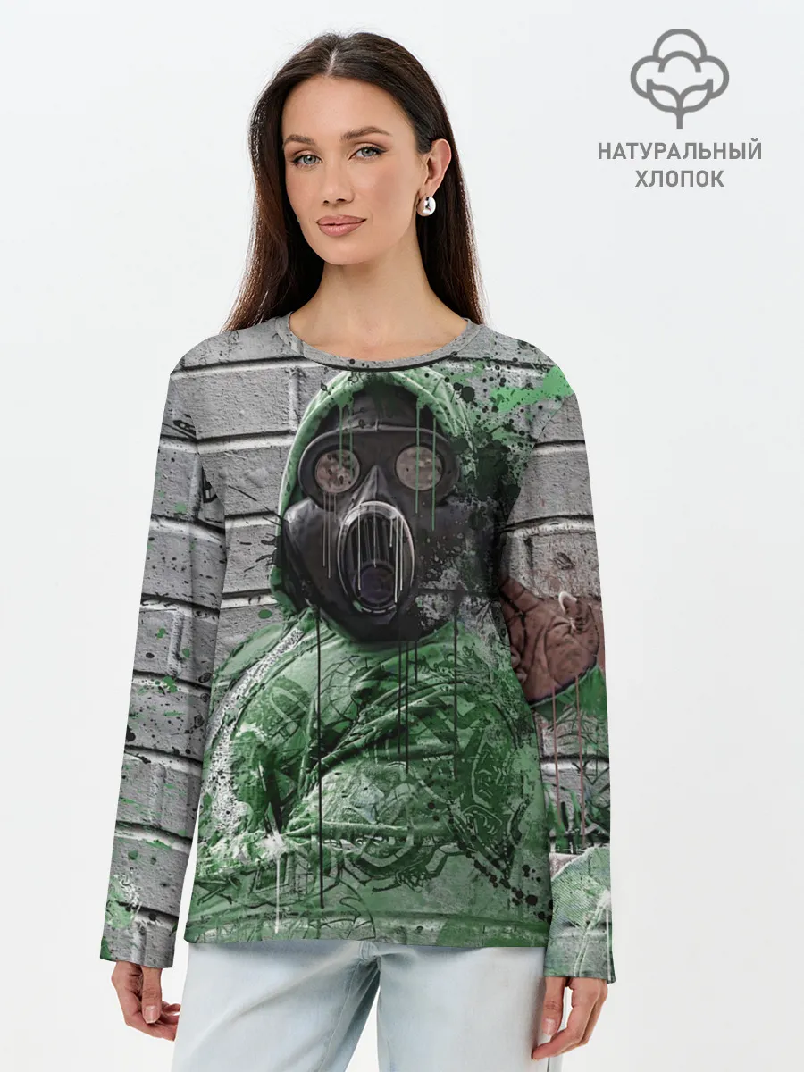 Лонгслив женский. Хлопок / Сталкер | Метро