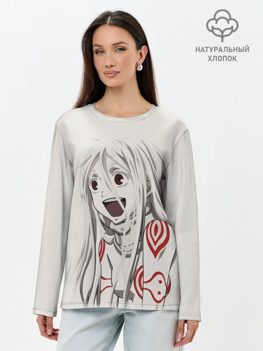 Лонгслив женский. Хлопок / Страна чудес ....