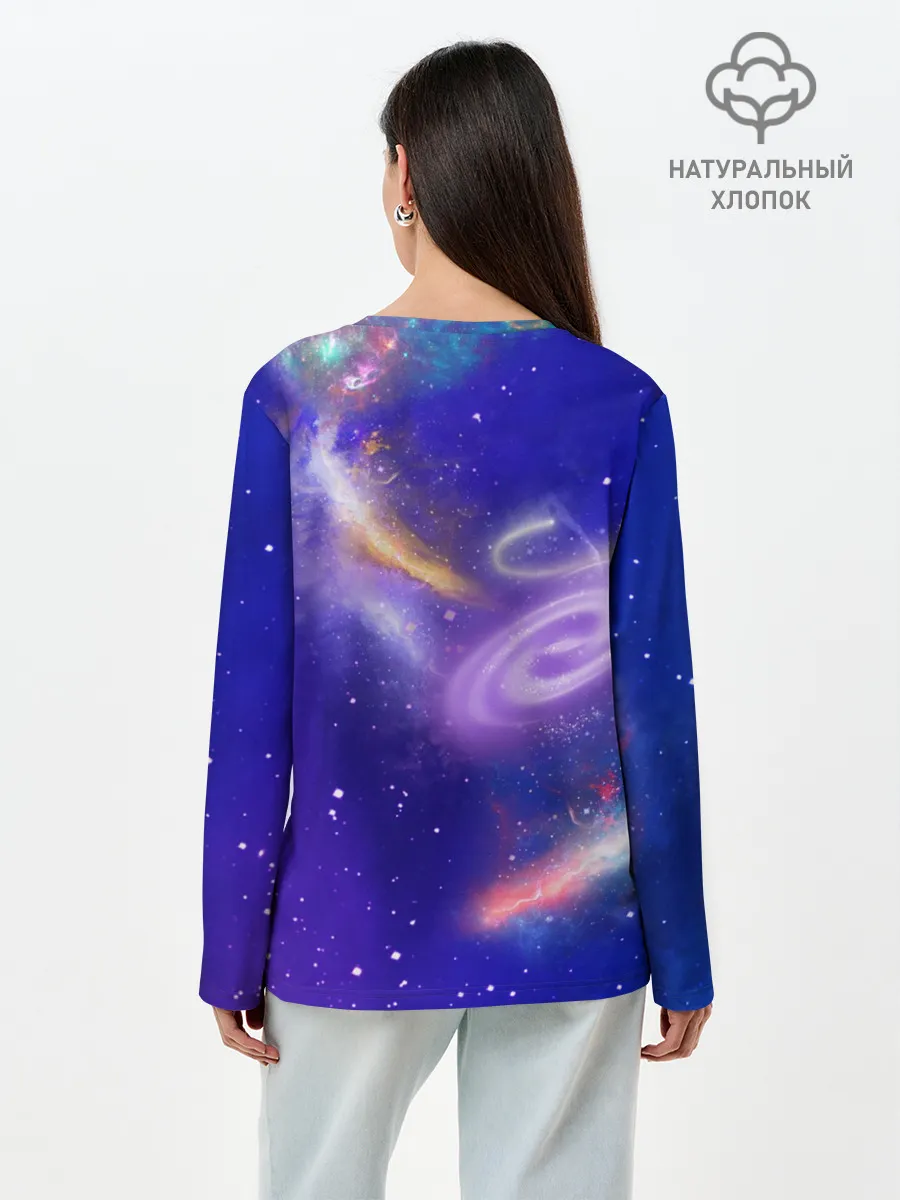 Лонгслив женский. Хлопок / КотоКосмос
