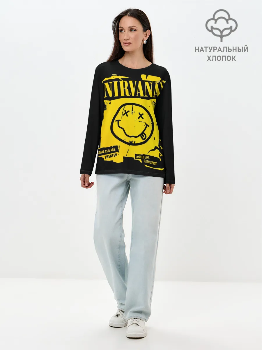 Лонгслив женский. Хлопок / Nirvana 1987