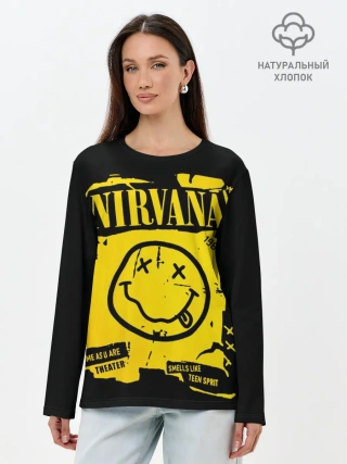 Лонгслив женский. Хлопок / Nirvana 1987