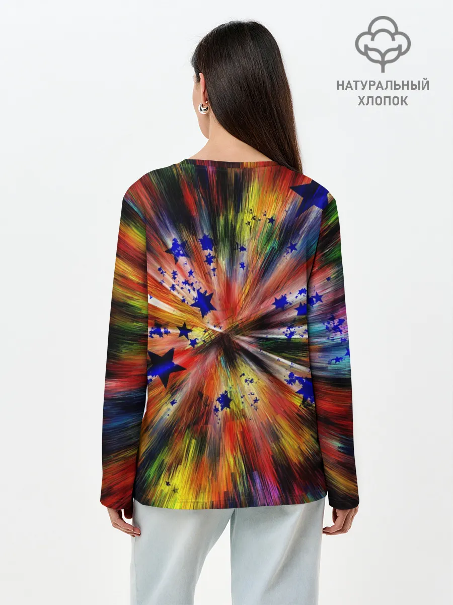 Лонгслив женский. Хлопок / Звездный путь