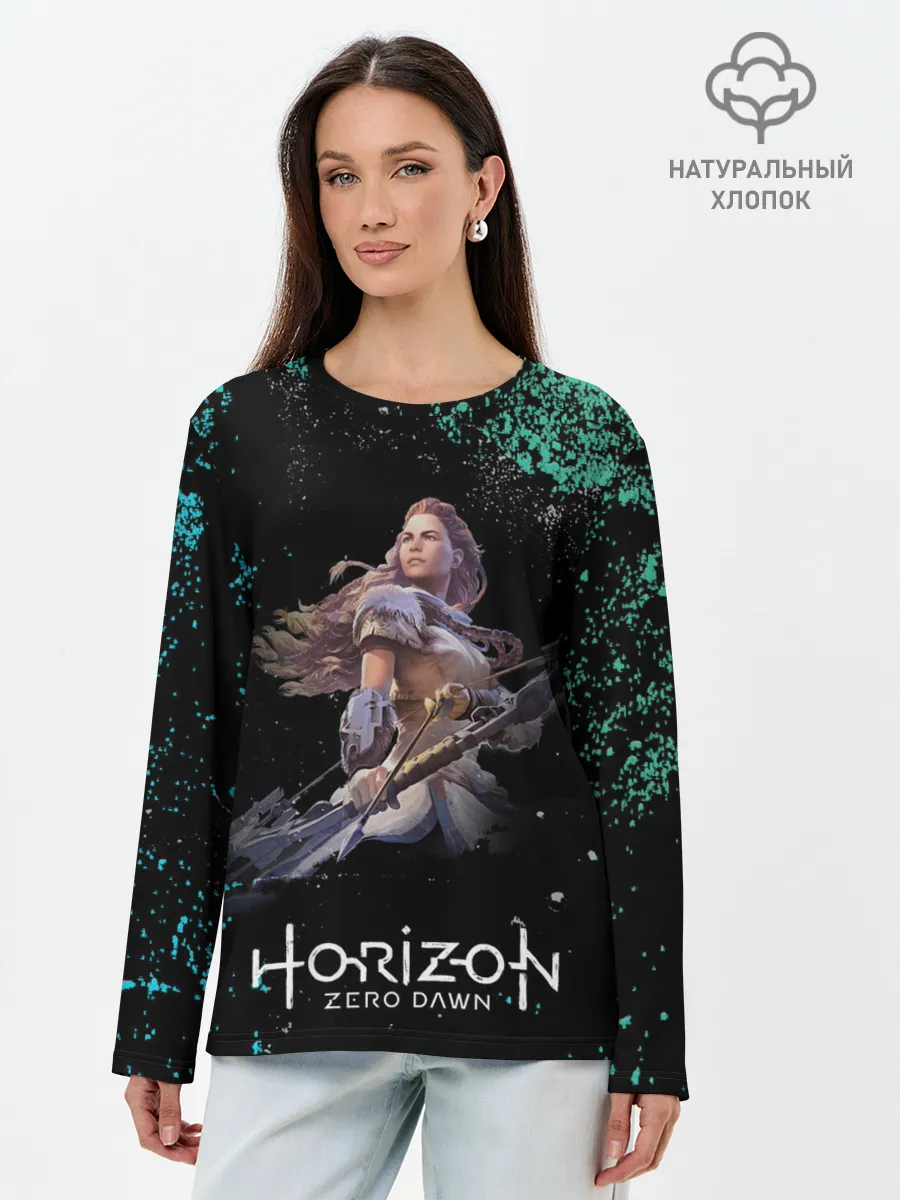 Лонгслив женский. Хлопок / Лучница Элой