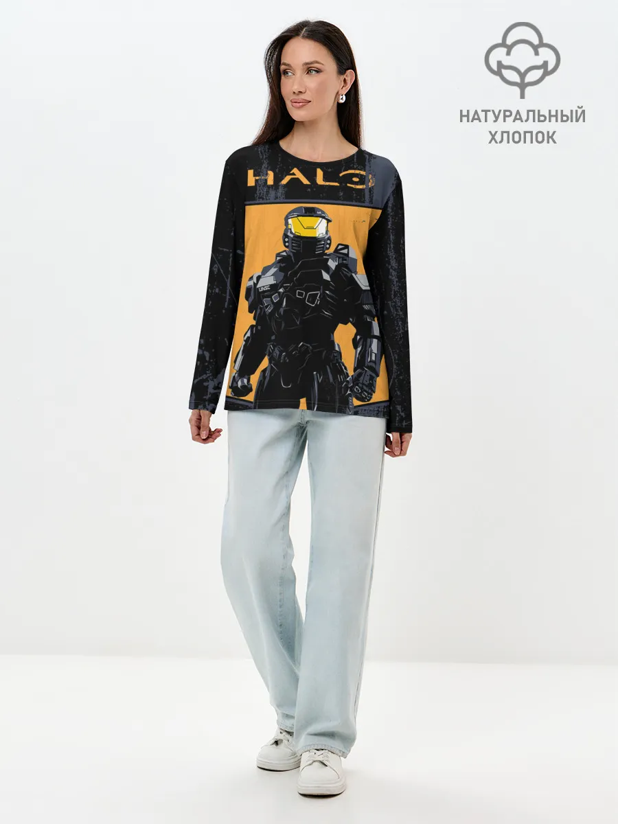 Лонгслив женский. Хлопок / Halo Chef