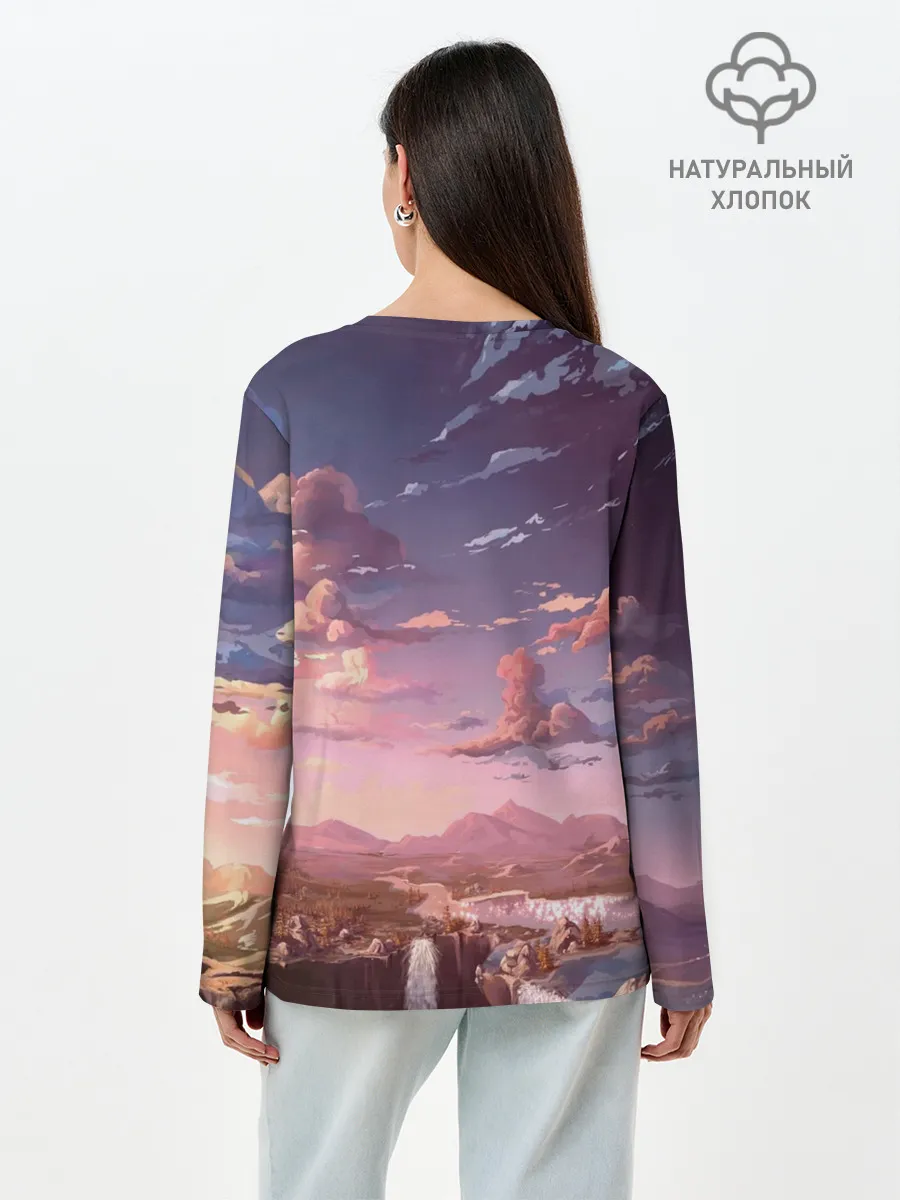 Лонгслив женский. Хлопок / Долина