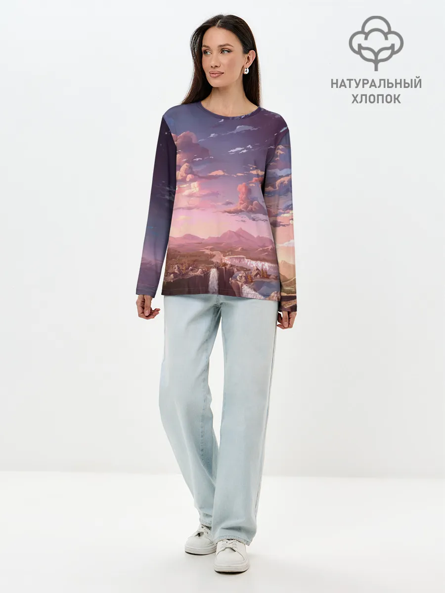 Лонгслив женский. Хлопок / Долина