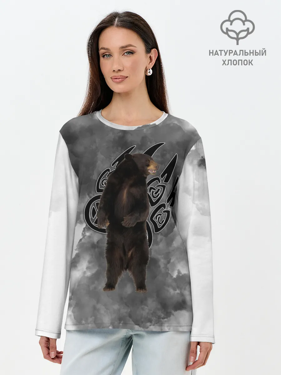 Лонгслив женский. Хлопок / НЕ БУДИ ЛИХО / ВЕЛЕС