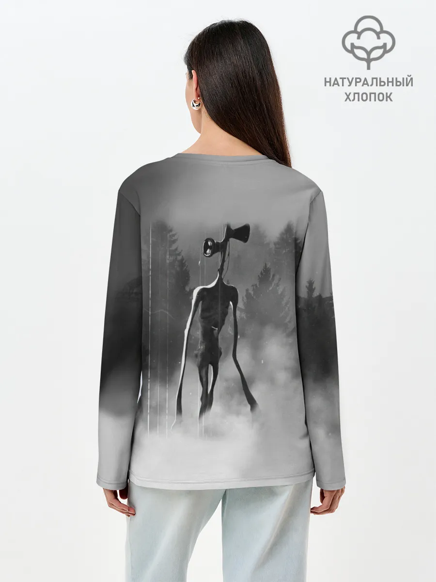 Лонгслив женский. Хлопок / Сиреноголовый в Лесу