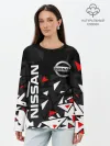 Лонгслив женский. Хлопок / NISSAN / НИССАН / ОСКОЛКИ