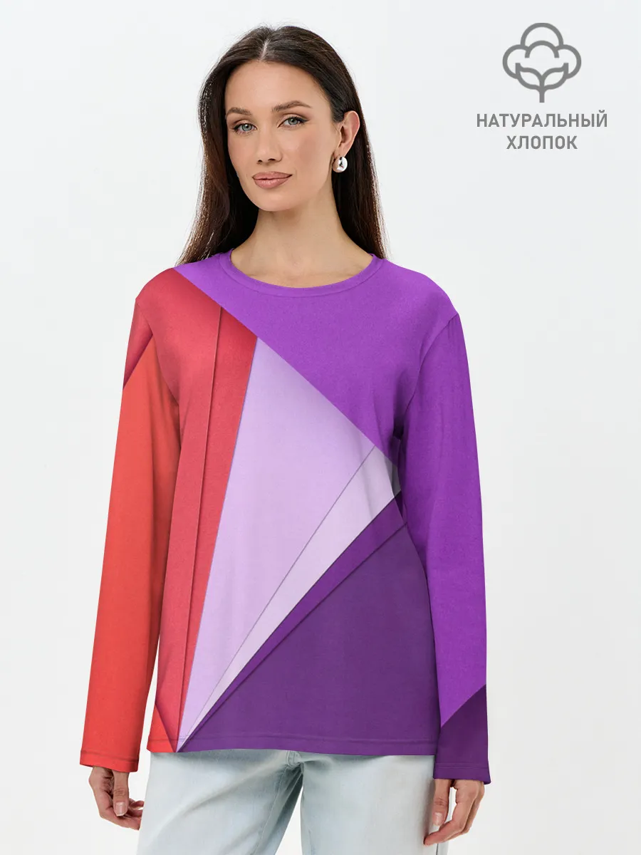 Лонгслив женский. Хлопок / ORIGAMI