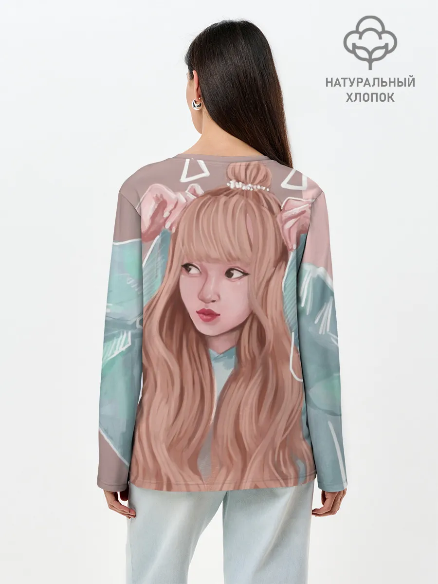 Лонгслив женский. Хлопок / Лиса Манобан