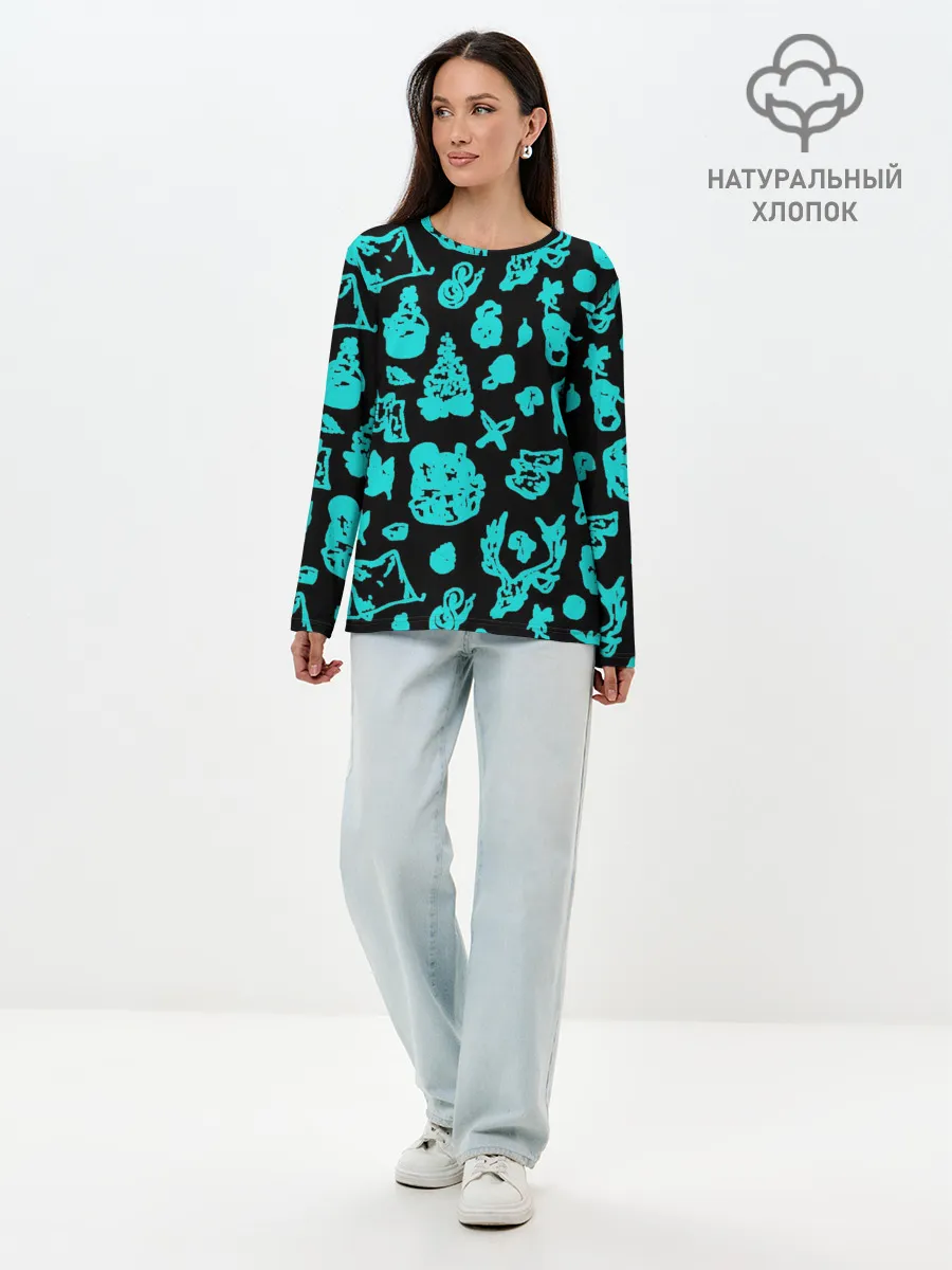 Лонгслив женский. Хлопок / Поход