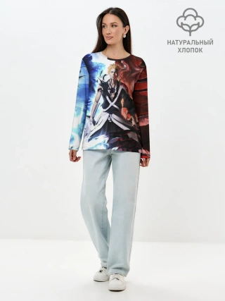 Лонгслив женский. Хлопок / Bleach Ichigo Kurosaki