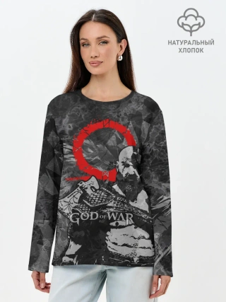 Лонгслив женский. Хлопок / GOD OF WAR : KRATOS